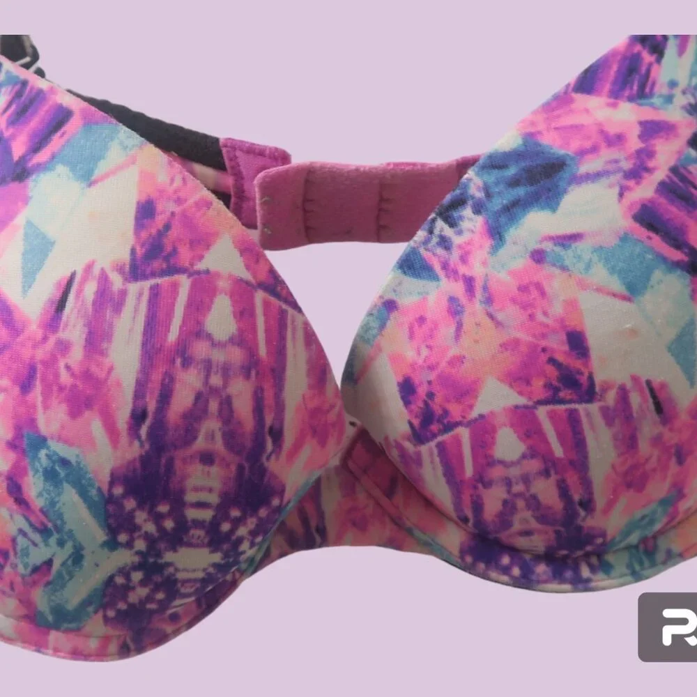 PINK Victoria's Secret wear everywhere push-up bra in pink and multi-colored 32B